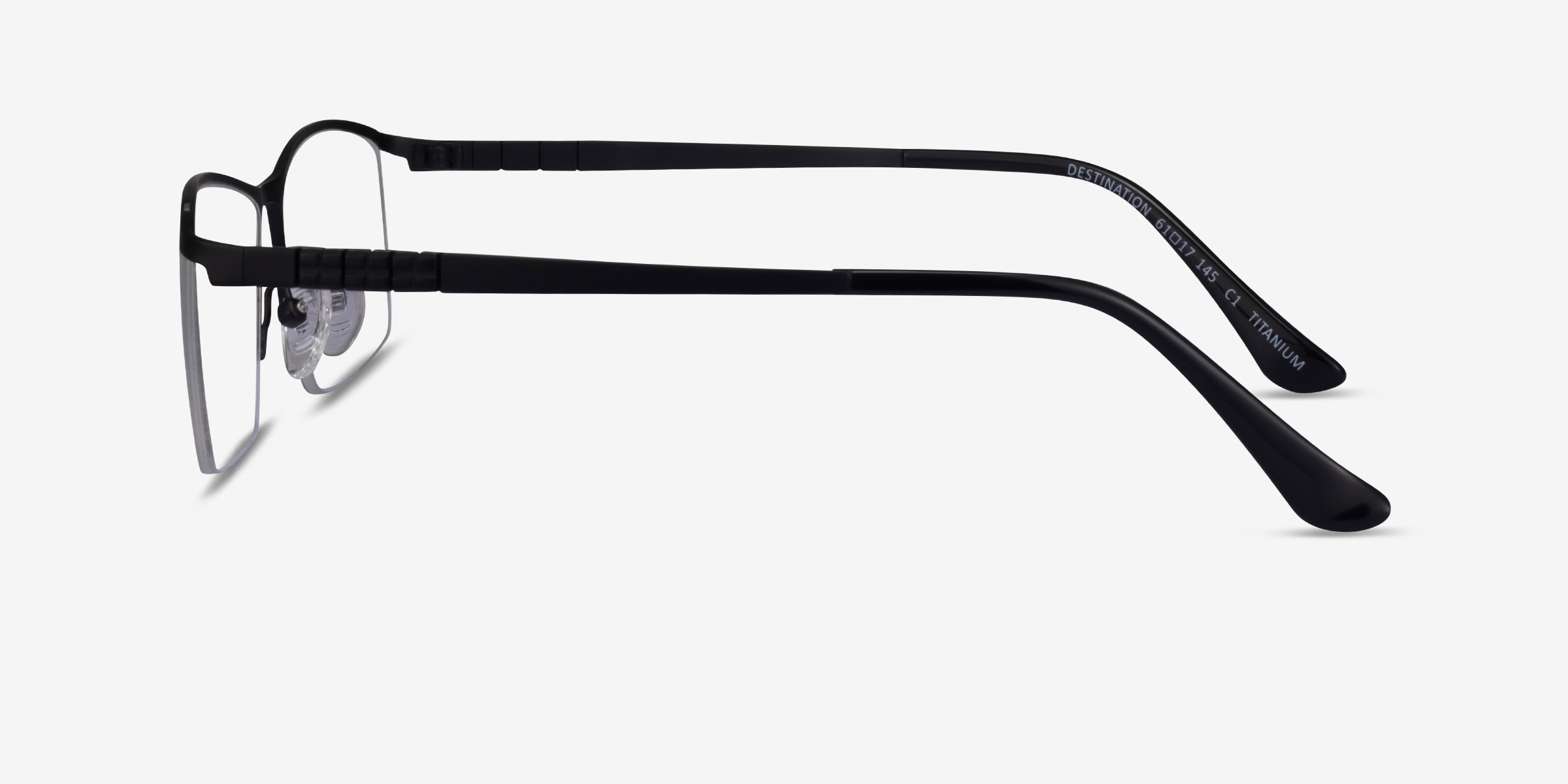 Destination Rectangle Matte Black Glasses for Men Eyebuydirect Canada