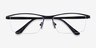 Destination Matte Black TitaniumEyeglass Frames from EyeBuyDirect, Closed View