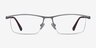 Destination Matte Silver TitaniumEyeglass Frames from EyeBuyDirect, Front View