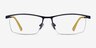 Destination Matte Dark Blue TitaniumEyeglass Frames from EyeBuyDirect, Front View