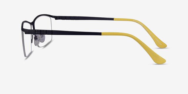 Destination Matte Dark Blue TitaniumEyeglass Frames from EyeBuyDirect, Side View