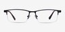 Ted Matte Black TitaniumEyeglass Frames from EyeBuyDirect, Front View