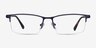 Ted Matte Dark Blue TitaniumEyeglass Frames from EyeBuyDirect, Front View