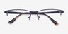 Ted Matte Dark Blue TitaniumEyeglass Frames from EyeBuyDirect, Closed View