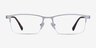 Ted Matte Silver TitaniumMontures de lunettes de vue d'EyeBuyDirect, Vue de Face