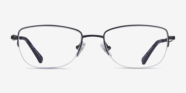 Poly Matte Black TitaniumEyeglass Frames from EyeBuyDirect, Front View
