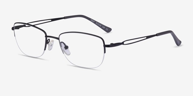 Poly Matte Black TitaniumEyeglass Frames from EyeBuyDirect, Angle View