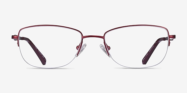 Poly Matte Red Titanium Eyeglass Frames