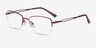 Poly Matte Red TitaniumEyeglass Frames from EyeBuyDirect, Angle View