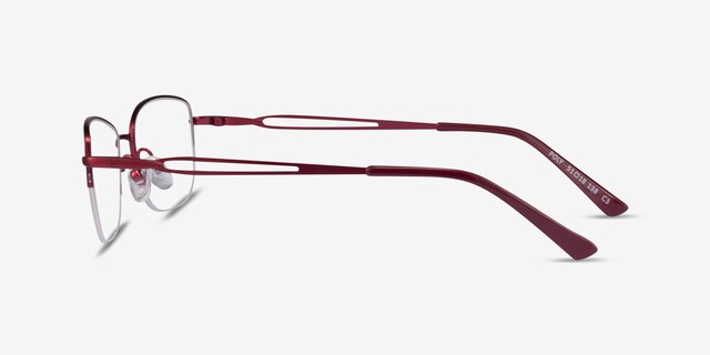 Poly Matte Red TitaniumEyeglass Frames from EyeBuyDirect, Side View