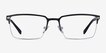 Sycamore Matte Black Silver TitaniumEyeglass Frames from EyeBuyDirect, Front View