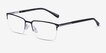 Sycamore Matte Black Silver TitaniumEyeglass Frames from EyeBuyDirect, Angle View