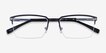 Sycamore Matte Black Silver TitaniumEyeglass Frames from EyeBuyDirect, Closed View