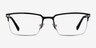 Sycamore Black Gold TitaniumMontures de lunettes de vue d'EyeBuyDirect, Vue de Face