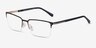 Sycamore Black Gold TitaniumMontures de lunettes de vue d'EyeBuyDirect, Vue d'Angle