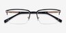 Sycamore Black Gold TitaniumMontures de lunettes de vue d'EyeBuyDirect, Vue Rapprochée