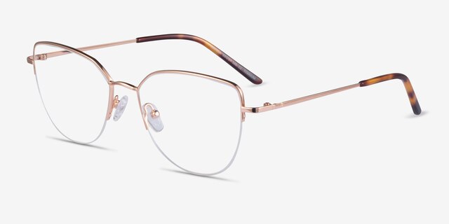 Camilla Rose Gold TitaniumEyeglass Frames from EyeBuyDirect, Angle View