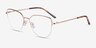 Camilla Rose Gold TitaniumEyeglass Frames from EyeBuyDirect, Angle View