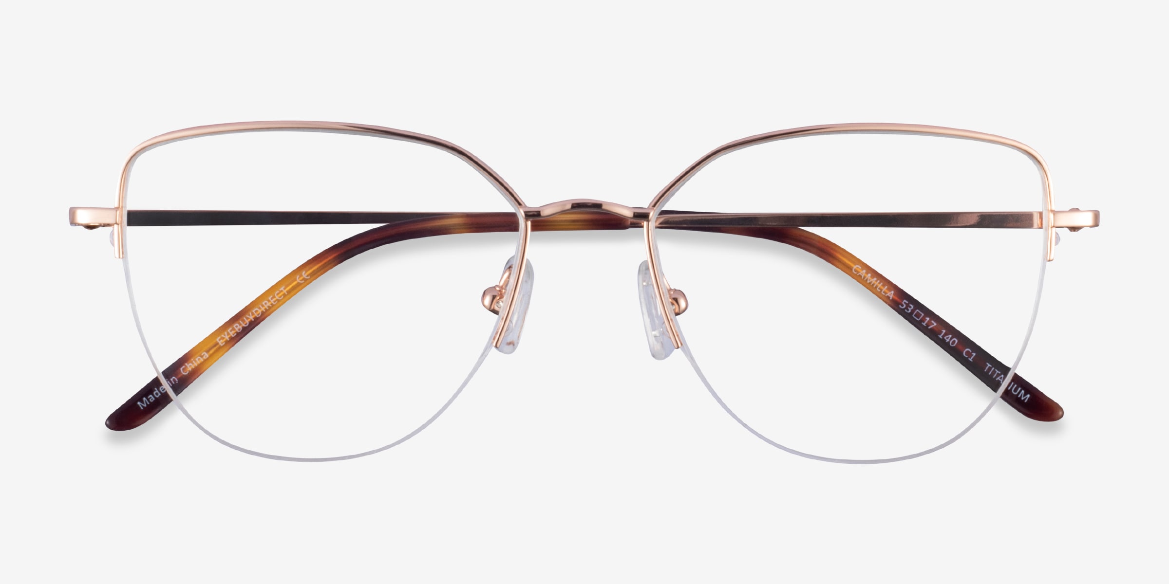 Camilla Cat Eye Gold Glasses for Women | Eyebuydirect