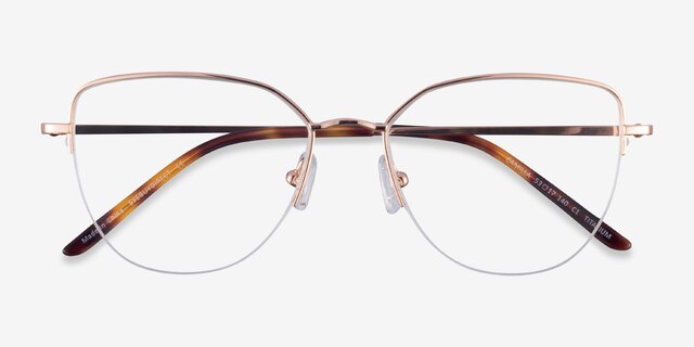 Camilla Rose Gold TitaniumEyeglass Frames from EyeBuyDirect, Closed View