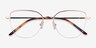 Camilla Rose Gold TitaniumEyeglass Frames from EyeBuyDirect, Closed View