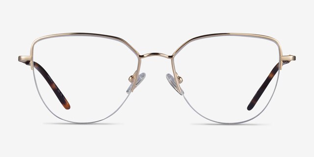 Camilla Gold TitaniumEyeglass Frames from EyeBuyDirect, Front View