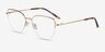 Camilla Gold TitaniumEyeglass Frames from EyeBuyDirect, Angle View