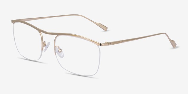 Zylo Gold TitaniumEyeglass Frames from EyeBuyDirect, Angle View