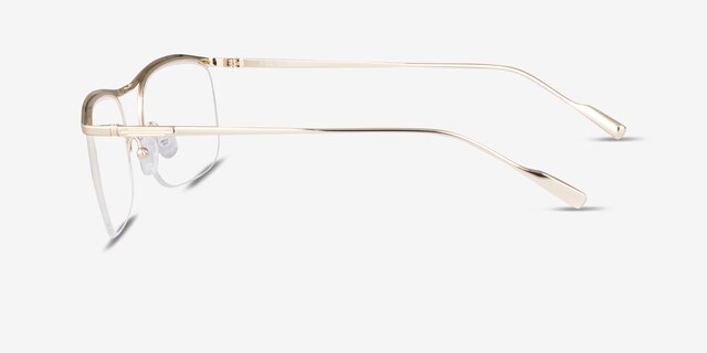 Zylo Gold TitaniumEyeglass Frames from EyeBuyDirect, Side View