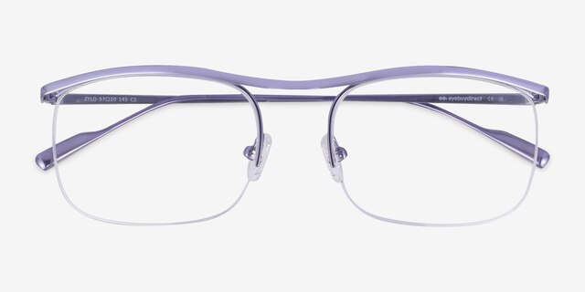 Zylo Purple TitaniumEyeglass Frames from EyeBuyDirect, Closed View