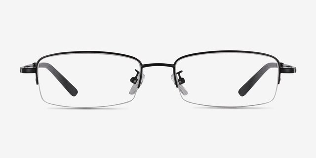 Penticton Black MetalEyeglass Frames from EyeBuyDirect, Front View