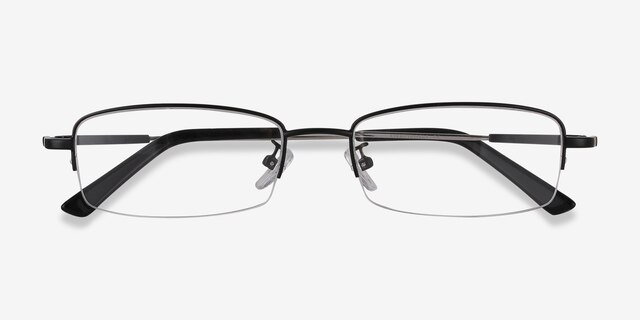 Penticton Black MetalEyeglass Frames from EyeBuyDirect, Closed View