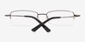 Penticton Gray MetalEyeglass Frames from EyeBuyDirect, Closed View