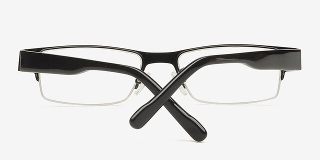 Makaryev Black MetalEyeglass Frames from EyeBuyDirect, Closed View