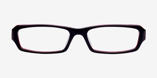 Carpi Black & Red AcetateEyeglass Frames from EyeBuyDirect, Front View