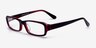 Carpi Black & Red AcetateEyeglass Frames from EyeBuyDirect, Angle View