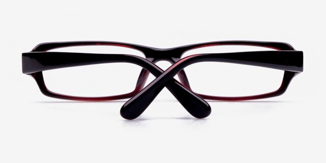 Carpi Black & Red AcetateEyeglass Frames from EyeBuyDirect, Closed View