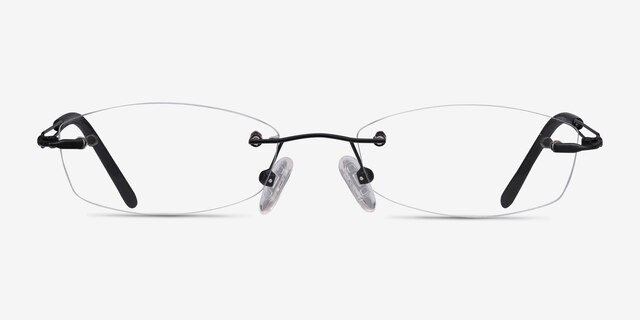 Matera Black MetalEyeglass Frames from EyeBuyDirect, Front View