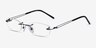 Matera Black MetalEyeglass Frames from EyeBuyDirect, Angle View