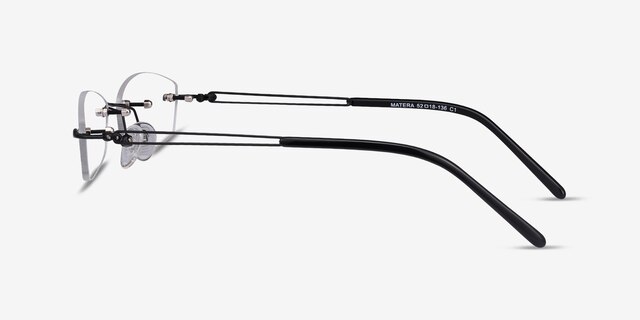Matera Black MetalEyeglass Frames from EyeBuyDirect, Side View