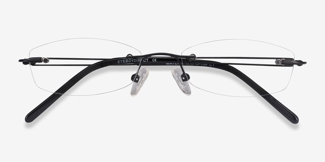 Matera Black MetalEyeglass Frames from EyeBuyDirect, Closed View