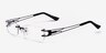 Pesaro Black MetalEyeglass Frames from EyeBuyDirect, Angle View