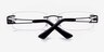 Pesaro Black MetalEyeglass Frames from EyeBuyDirect, Closed View