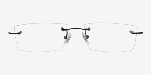Laredo Black MetalEyeglass Frames from EyeBuyDirect, Front View
