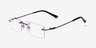 Laredo Black MetalEyeglass Frames from EyeBuyDirect, Angle View