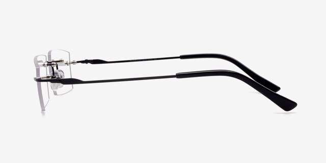 Laredo Black MetalEyeglass Frames from EyeBuyDirect, Side View