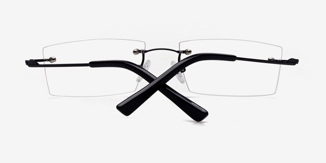 Laredo Black MetalEyeglass Frames from EyeBuyDirect, Closed View