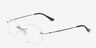 Pompano Gunmetal MetalEyeglass Frames from EyeBuyDirect, Angle View