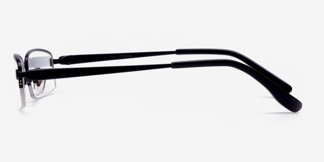 Agrigento Black TitaniumEyeglass Frames from EyeBuyDirect, Side View