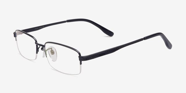 Bojan Black TitaniumEyeglass Frames from EyeBuyDirect, Angle View
